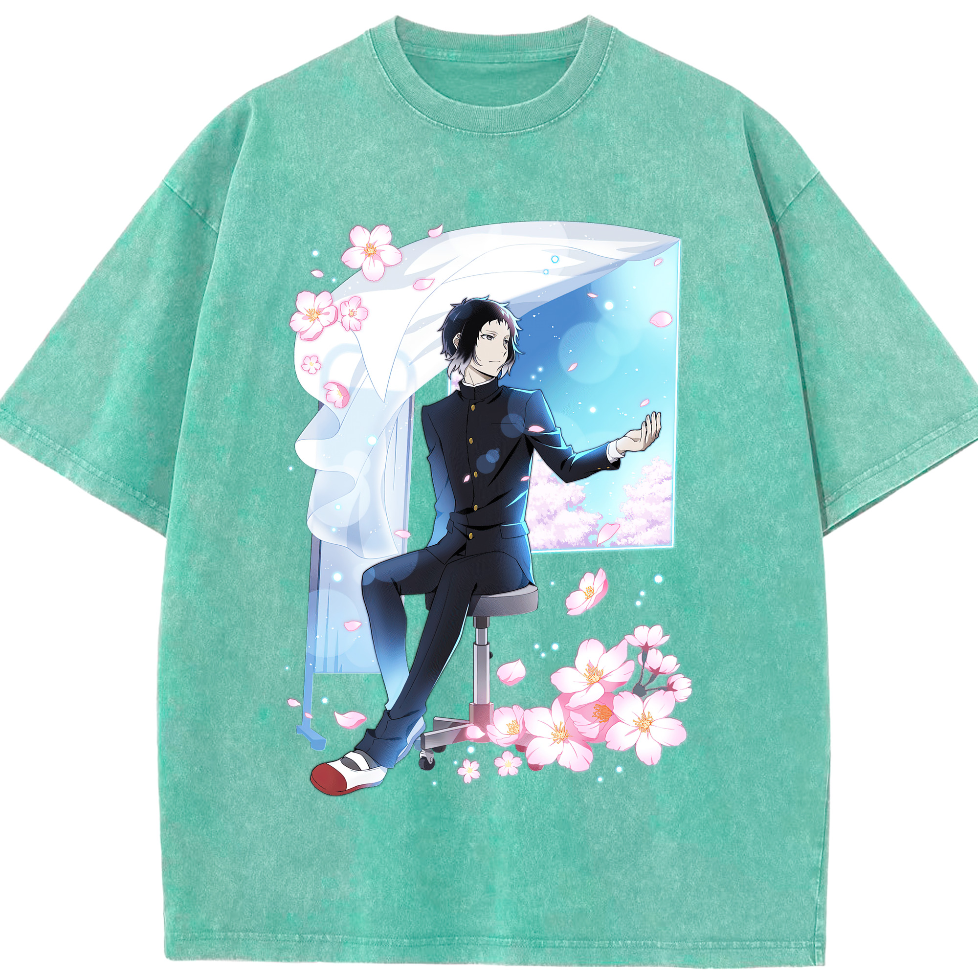 （画像用） 文豪ストレイドッグス Bungo Stray Dogs 綿100% ヴィンテージ風 半袖Tシャツ（フロントプリント）